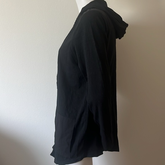 J Jill Black Cotton Zipper Hoodie Size M New Without Tag - Picture 3 of 11